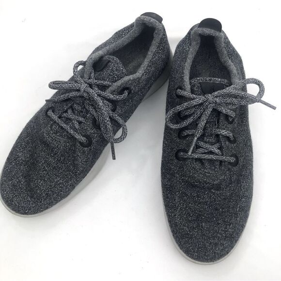 Allbirds Mottled Gray Wool Runner Lace Up Athletic Sneakers - Picture 1 of 14